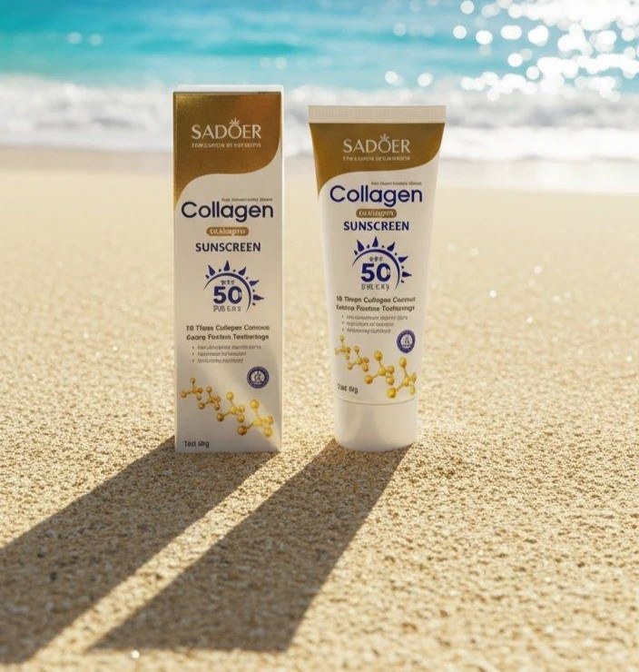 jKcx8pavVVG7xAck ضد آفتاب روشن کننده کلاژن سادورspf 50 - Image 1